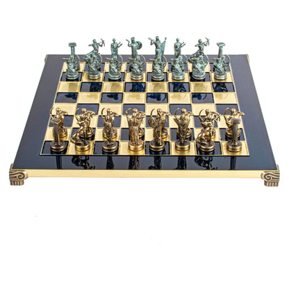Manopoulos Labours Of Hercules Metal Chess Set – S5BBLU