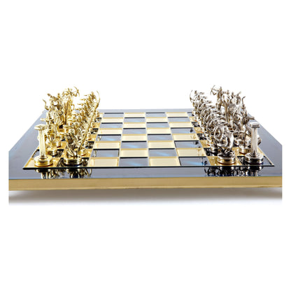 Manopoulos Labours Of Hercules Metal Chess Set – S5BLU