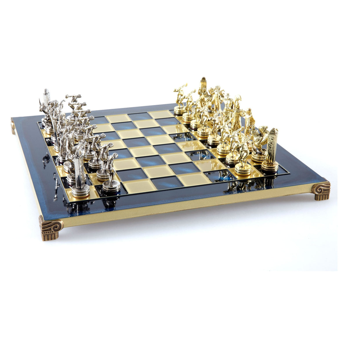 Manopoulos Discus Thrower Metal Chess Set – S7BLU