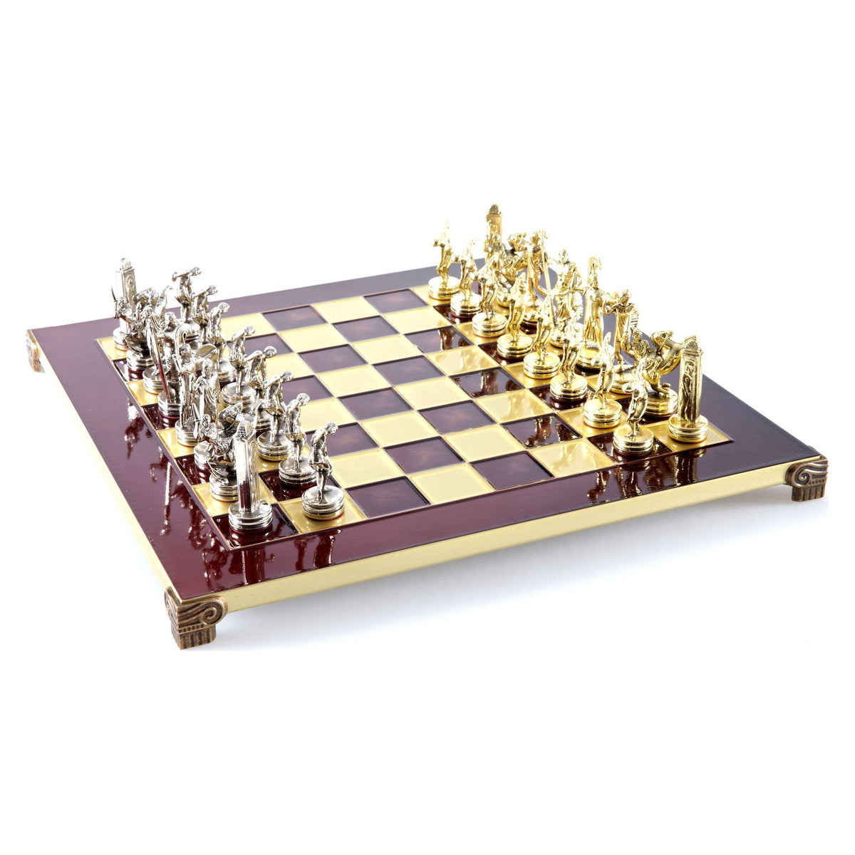 Manopoulos Discus Thrower Metal Chess Set – S7RED