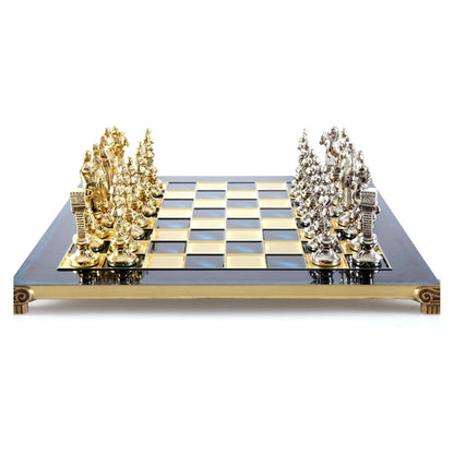 Manopoulos Renaissance Metal Chess Set – S9BLU