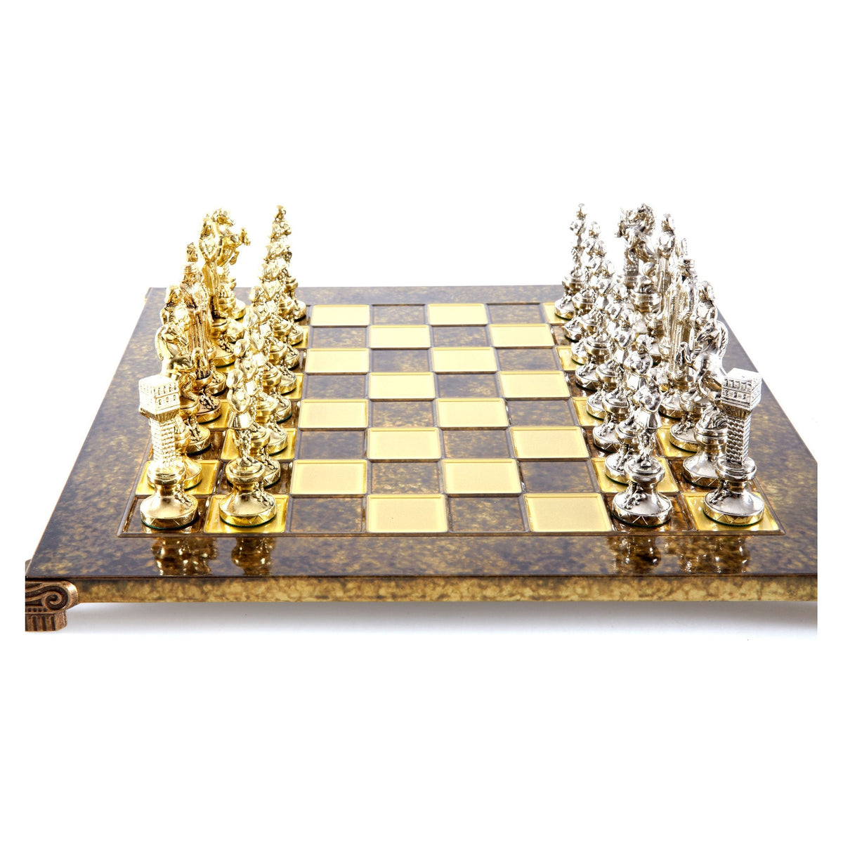 Manopoulos Renaissance Metal Chess Set – S9BRO