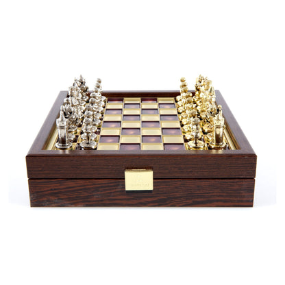 Manopoulos Byzantine Empire Metal Chess Set In Wooden Case With Storage – SK1RED