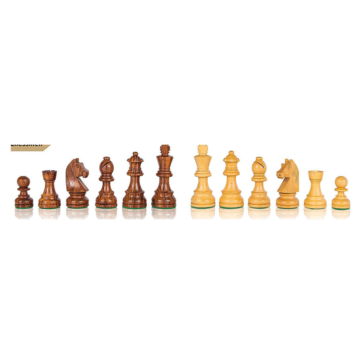 Manopoulos Wooden Chess Set In Chessboard Case – Walnut · 2.5" travel · 27 cm (2)