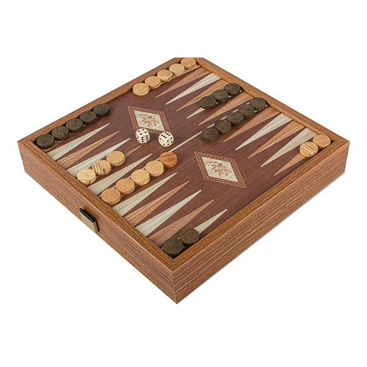 Manopoulos Chess & Backgammon Combo Game – Classic Walnut · 27 cm (2)
