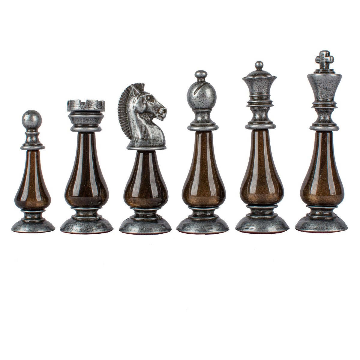Manopoulos Limited Edition Staunton Chess Set with Pearl Elements – Walnut Burl Board (11)