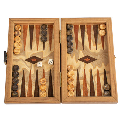 Manopoulos Olive Burl Inlaid Backgammon – TEE4