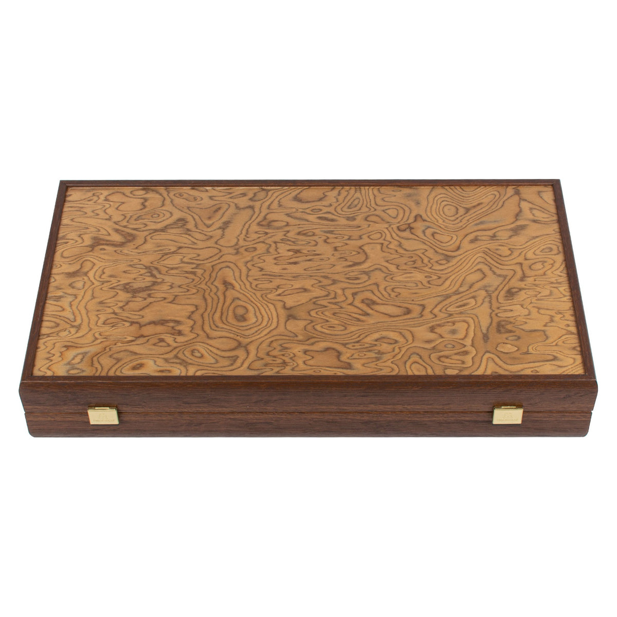 Manopoulos Walnut Burl Inlaid Backgammon (5)