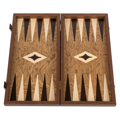 Manopoulos Walnut Burl Inlaid Backgammon – TJJ2