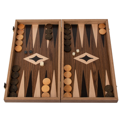 Manopoulos American Walnut Inlaid Backgammon – TKK1