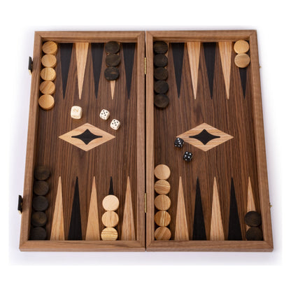 Manopoulos American Walnut Inlaid Backgammon – TKK2