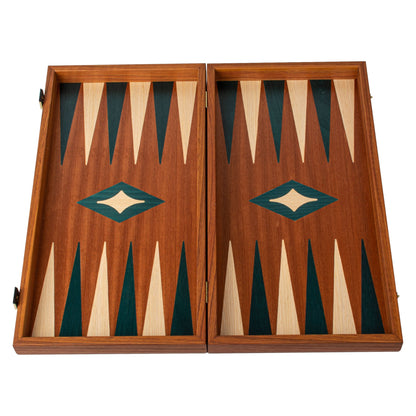 Manopoulos Mahogany Inlaid Backgammon – TMM1GRE