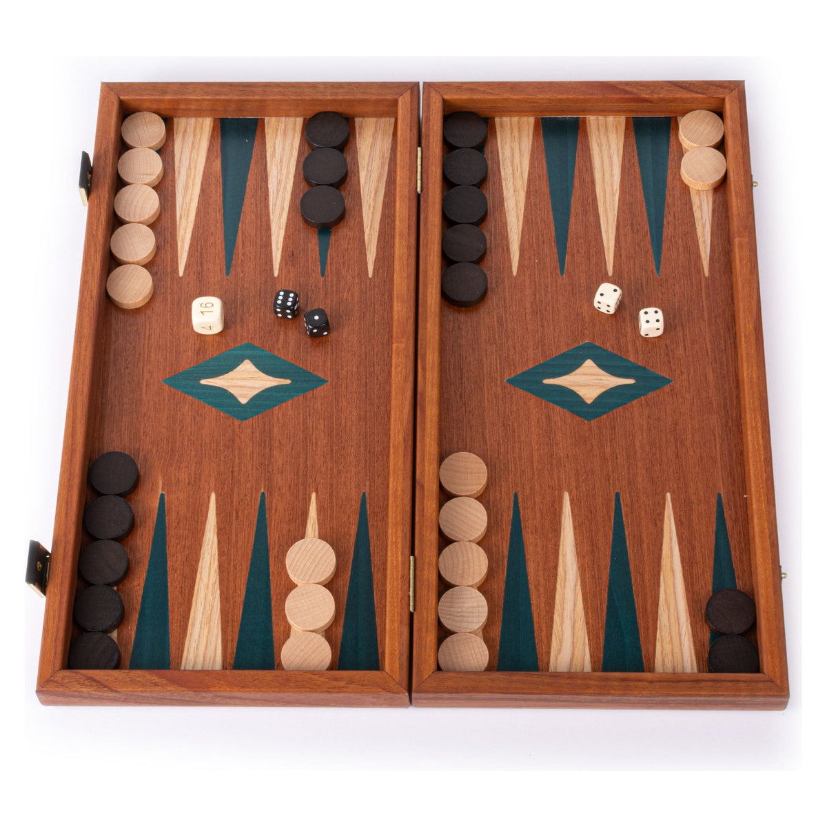 Manopoulos Mahogany Inlaid Backgammon – TMM2GRE