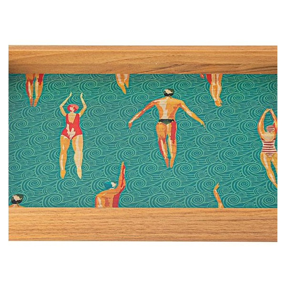 Manopoulos Decorative Wooden Tray – Swimmers
