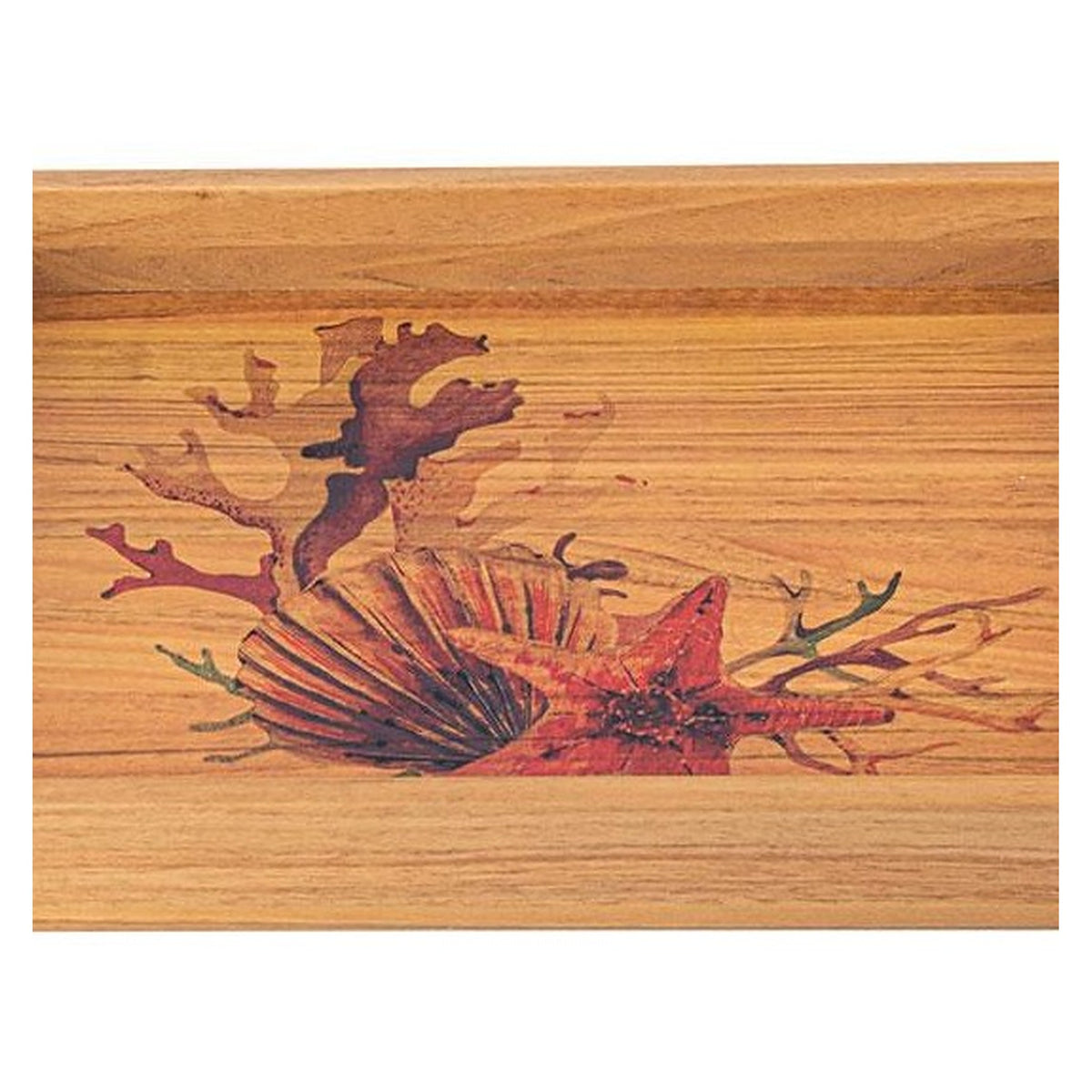 Manopoulos Decorative Wooden Tray – Sea Shell
