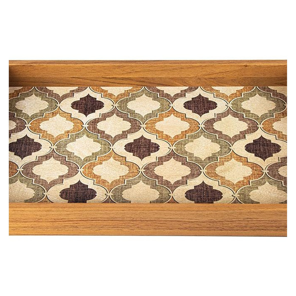 Manopoulos Decorative Wooden Tray – Moroccan Style