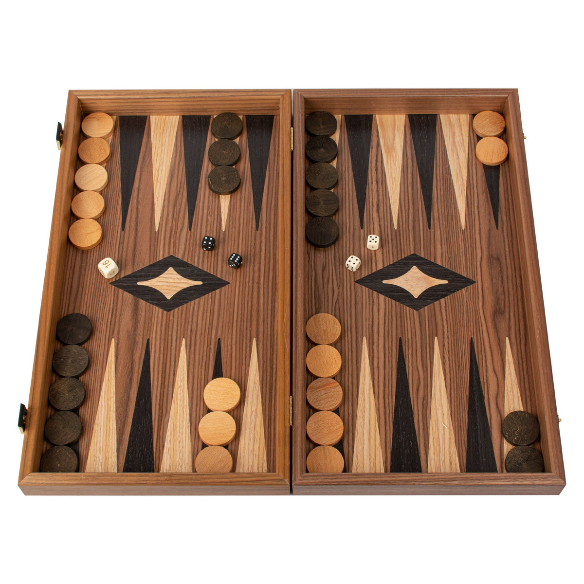 Manopoulos Walnut Chess & Backgammon Set – TS1K