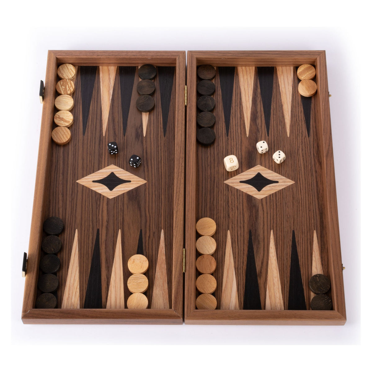 Manopoulos Walnut Chess & Backgammon Set – TS2K