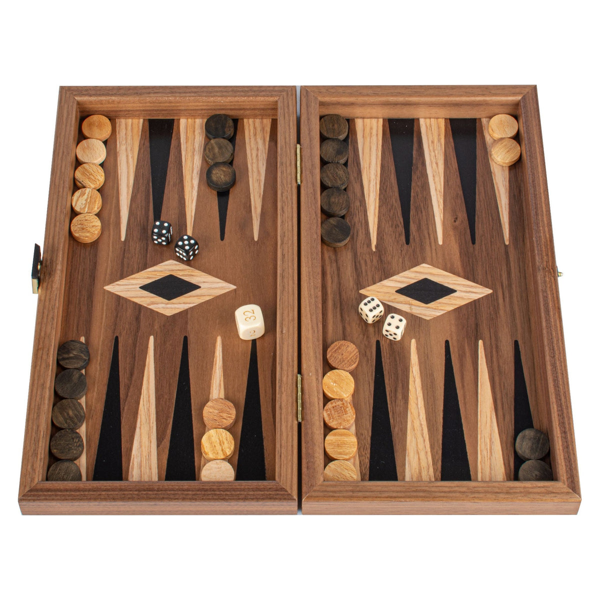 Manopoulos Walnut Chess & Backgammon Set – TS3K