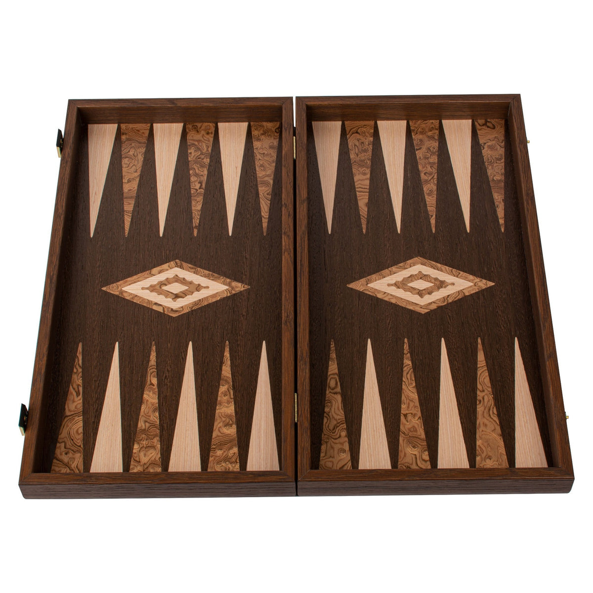 Manopoulos Wenge With Walnut Burl Inlaid Backgammon (5)