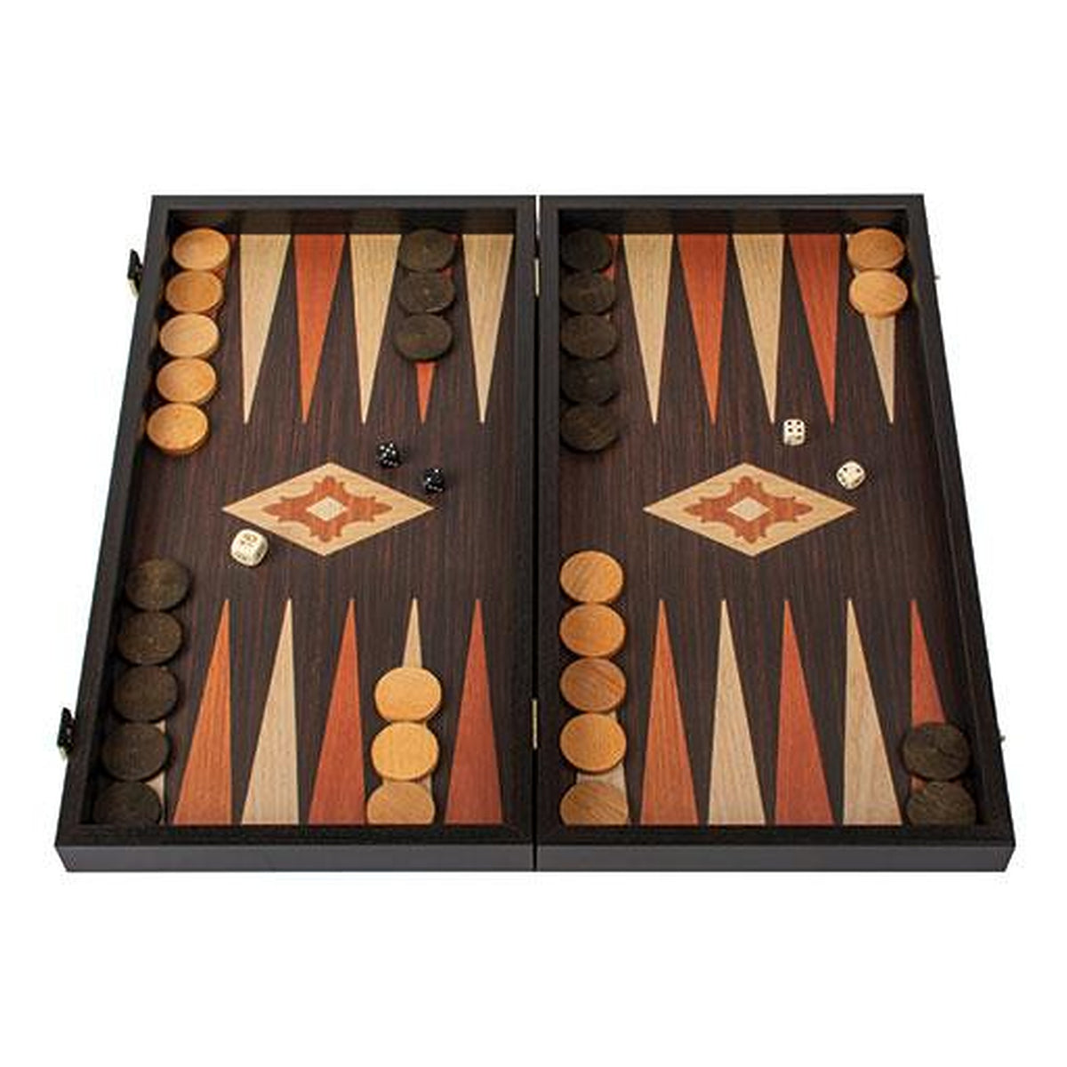 Manopoulos Wenge Backgammon Replica – 48 × 26 cm