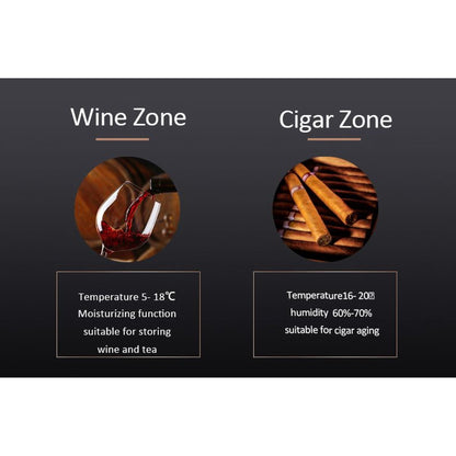 Raching SD 800 Double-Door Combine-Unit Cigar & Wine Cabinet Series - With Ammonia Removal — view 7