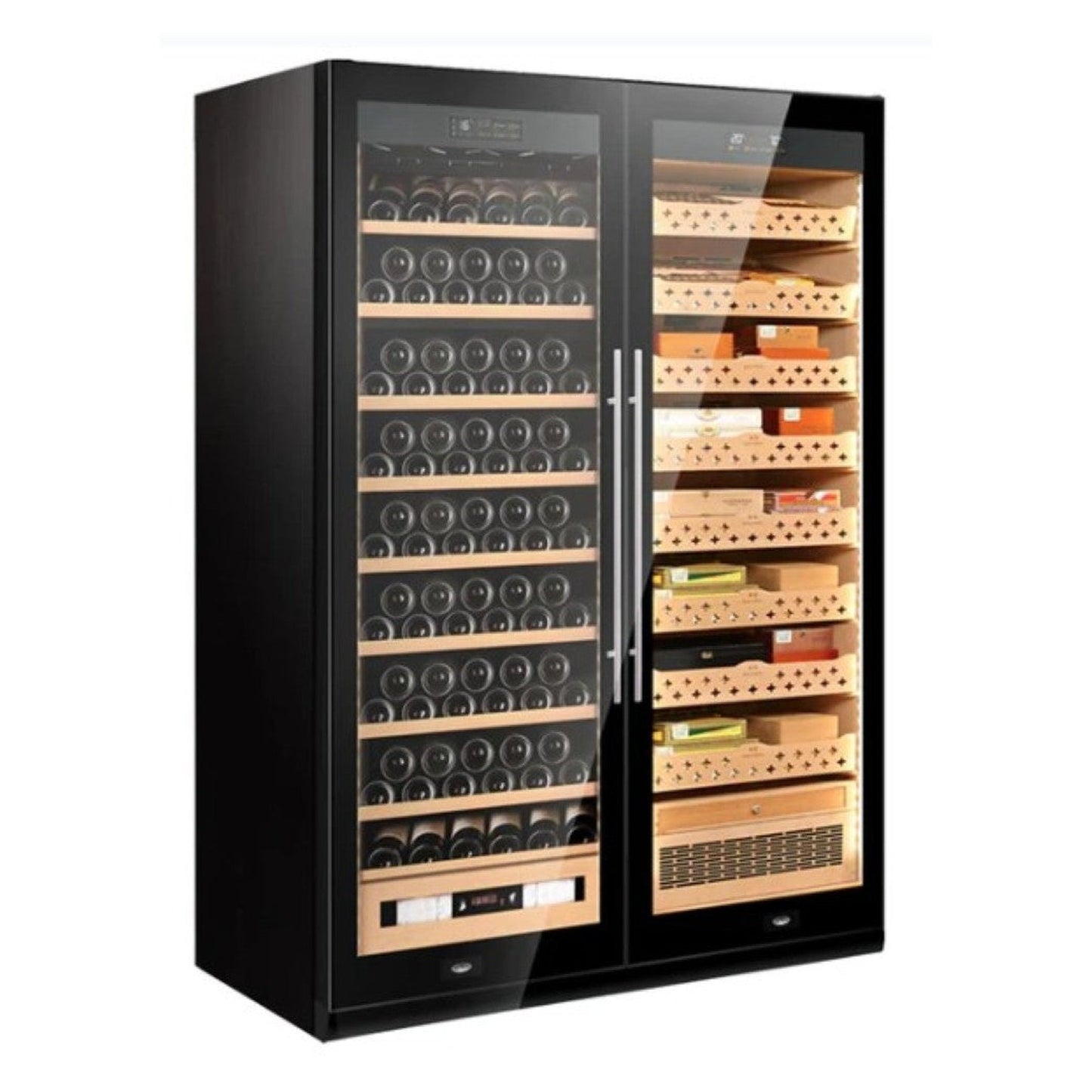 Raching SD 800 Double-Door Combine-Unit Cigar & Wine Cabinet Series - Without Ammonia Removal — alternate view