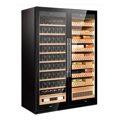 Raching SD 800 Double-Door Combine-Unit Cigar & Wine Cabinet Series - Without Ammonia Removal — alternate view