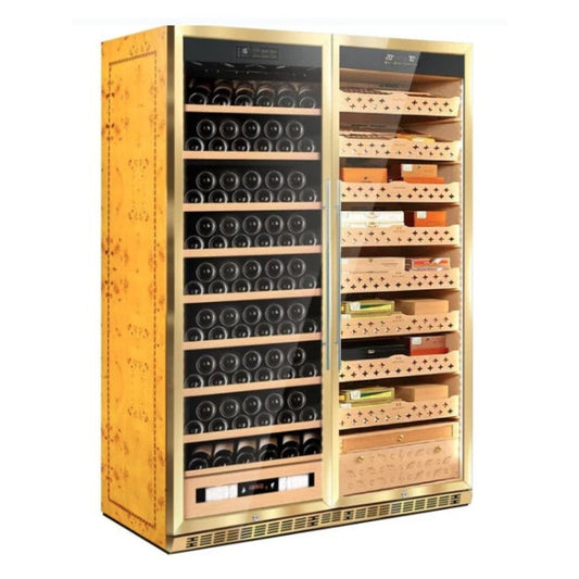 Raching SD 800 Double-Door Combine-Unit Cigar & Wine Cabinet Series - Without Ammonia Removal