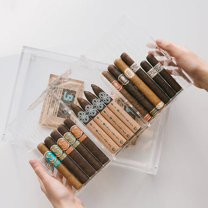 Boveda 69% RH pack in acrylic humidor