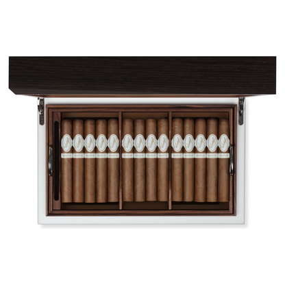 Davidoff Ambassador Humidor Smoked Oak - interior with cigars