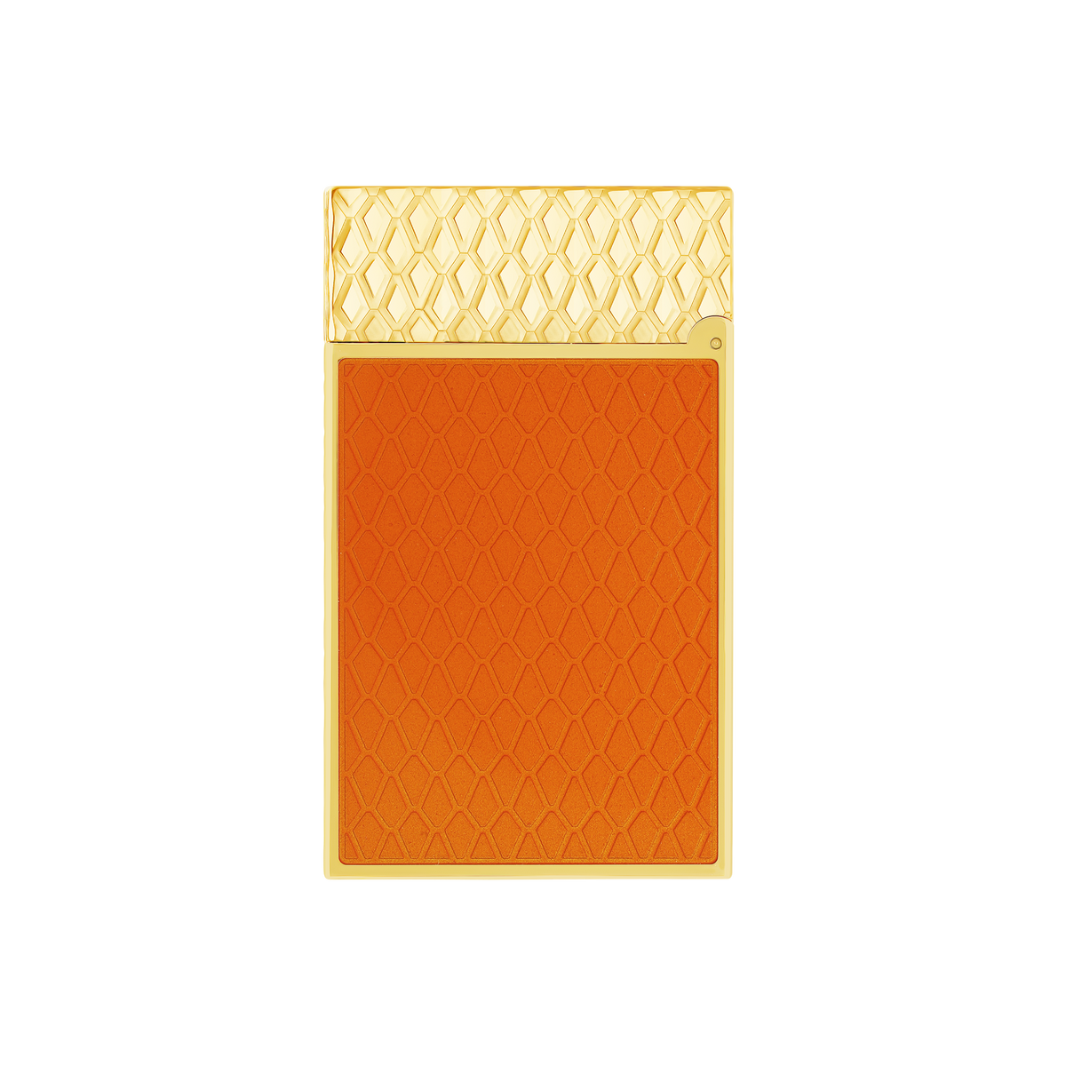 Briquet S.T. Dupont Ligne 2 Cling of Fire or jaune — vue de trois quarts
