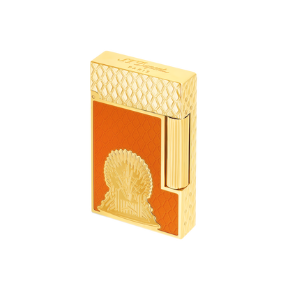 Briquet S.T. Dupont Ligne 2 Cling of Fire or jaune — vue de détail