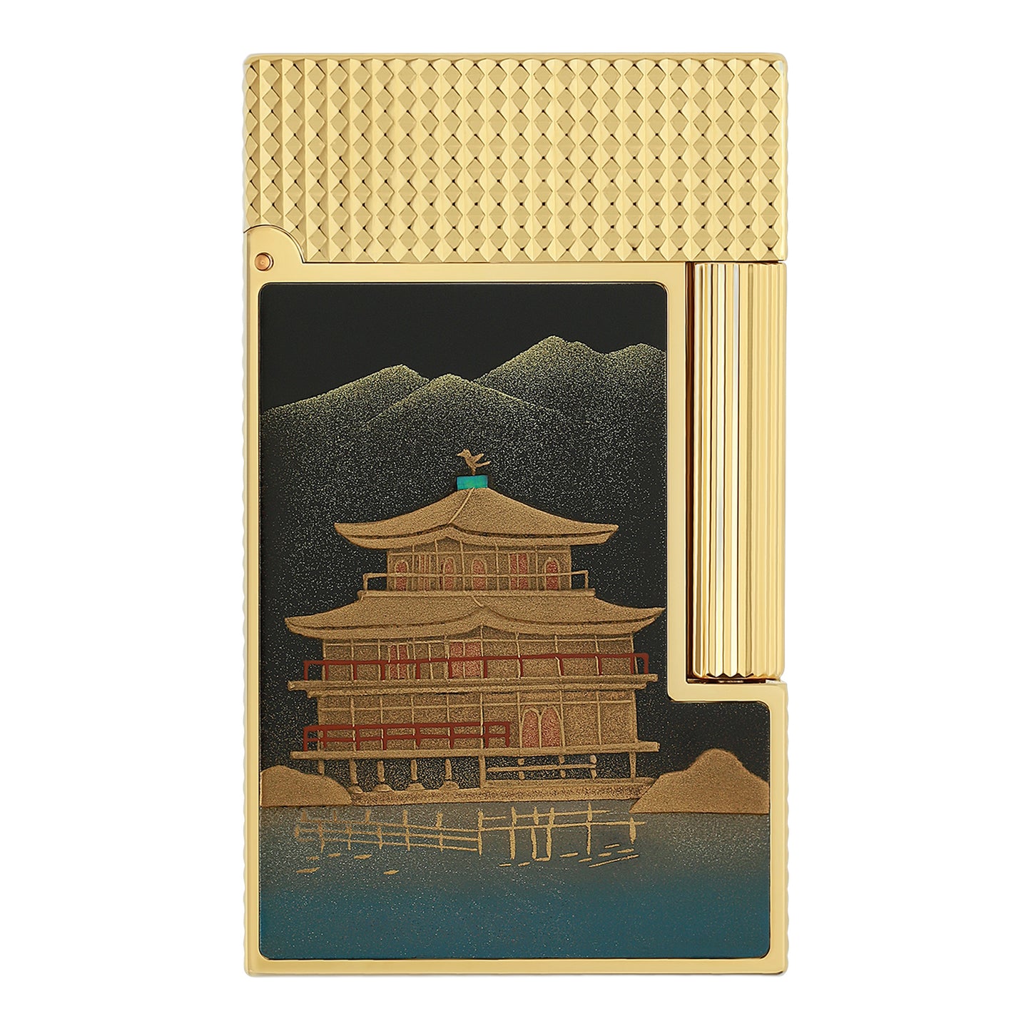 S.T. Dupont Ligne 2 Lighter — Cling Maki-E Kinkaku-Ji
