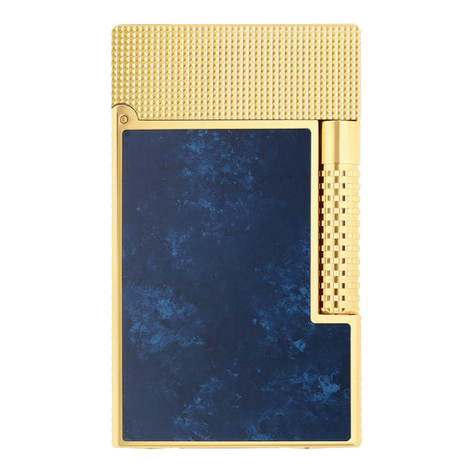 S.T. Dupont Le Grand Dupont Lighter — Cling Popote Blue & Yellow Gold