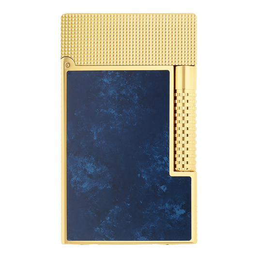 S.T. Dupont Le Grand Dupont Lighter — Cling Popote Blue & Yellow Gold