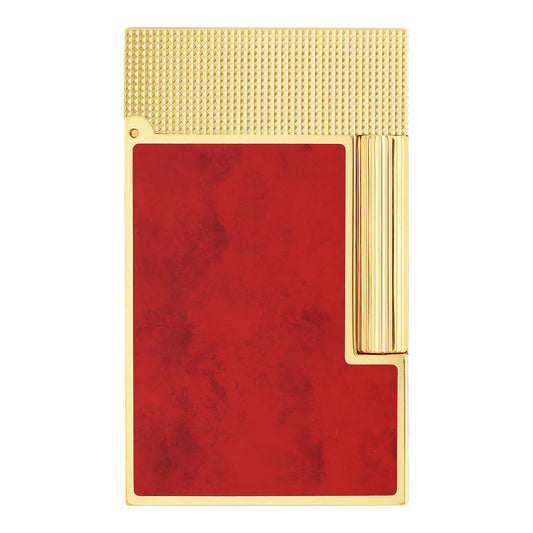S.T. Dupont Ligne 2 Lighter — Cling Popote Red & Yellow Gold