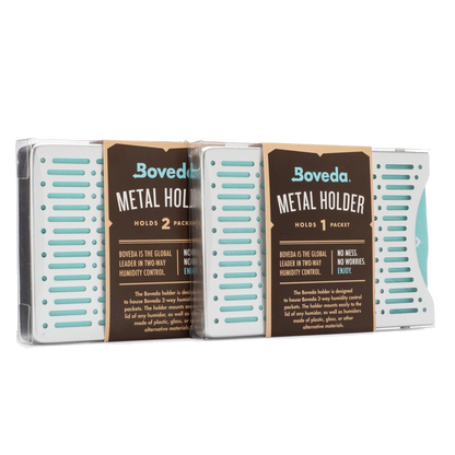 Two metal holders for Boveda packs.
