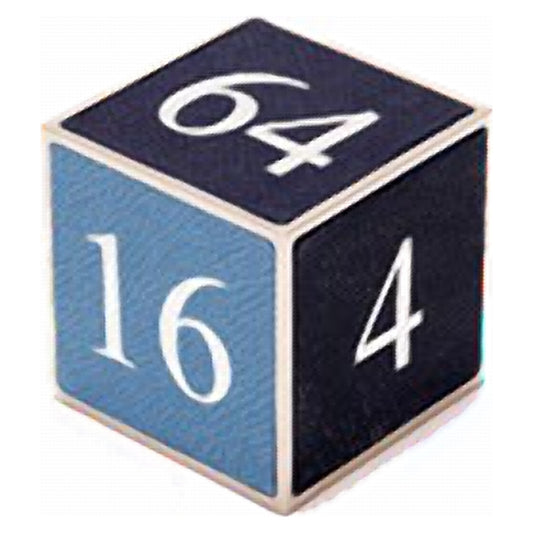 Geoffrey Parker inlaid navy leather and gilt backgammon doubling cube