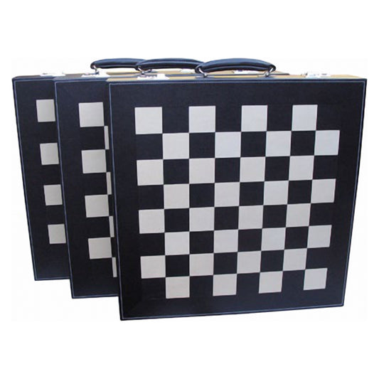 Geoffrey Parker folding inlaid leather chessboard attaché cases