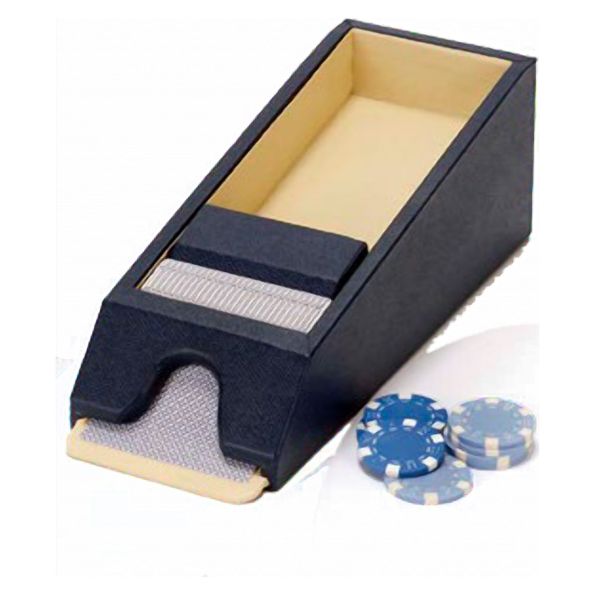 Geoffrey Parker – sabot de blackjack en cuir avec jetons