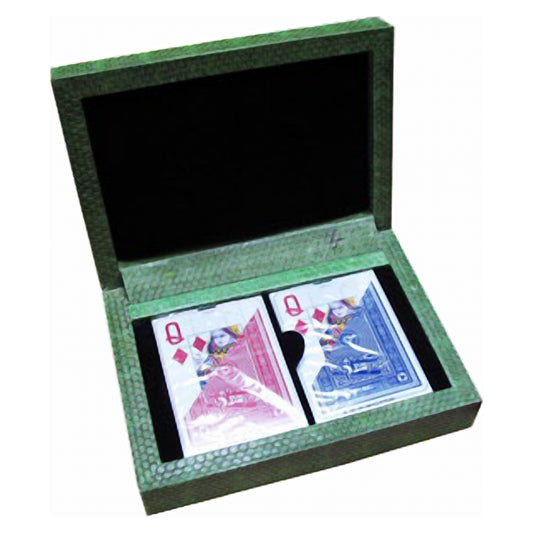 Geoffrey Parker green Water Snake two-deck card case