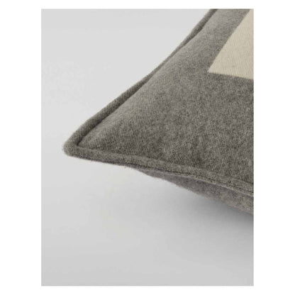 Johnstons of Elgin Art Geometric Cushion in Neutral — detail