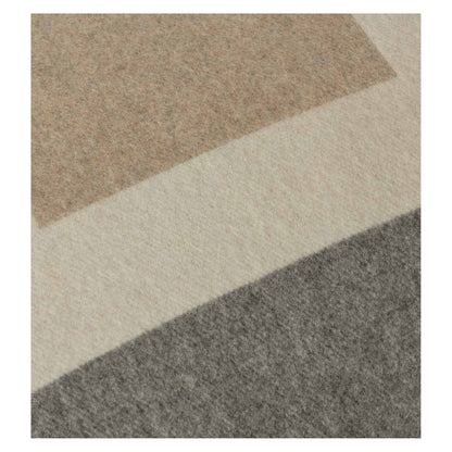 Johnstons of Elgin Art Geometric Cushion in Neutral — close-up