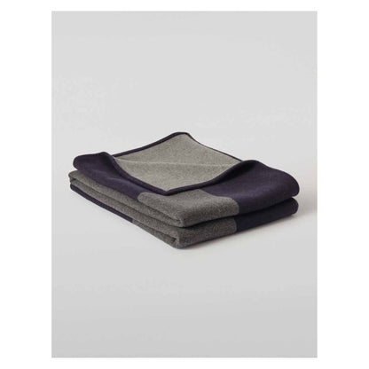 Johnstons of Elgin Art Geometric Throw in Navy / Grey