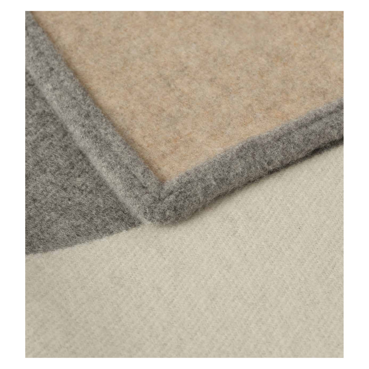 Johnstons of Elgin Art Geometric Throw in Neutral — detail