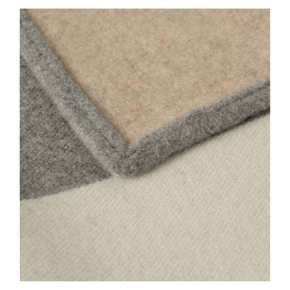 Johnstons of Elgin Art Geometric Throw in Neutral — detail
