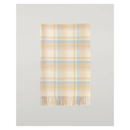 Johnstons of Elgin Check Cashmere Baby Blanket in Natural