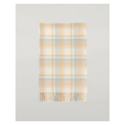 Johnstons of Elgin Check Cashmere Baby Blanket in Natural