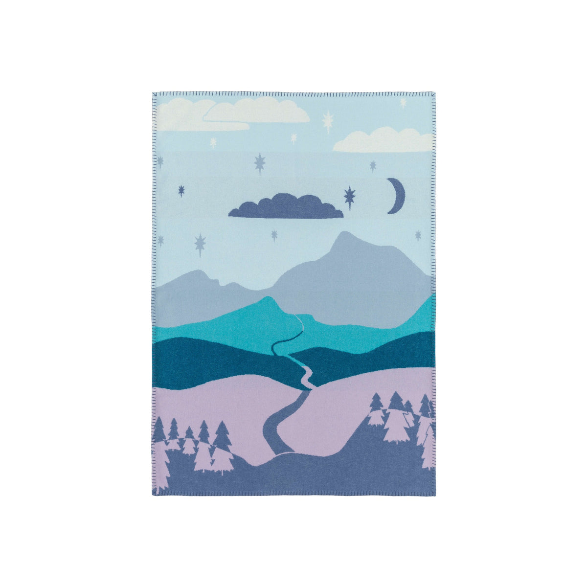 Johnstons of Elgin Children's Blanket Stitched Throw in Mountainside